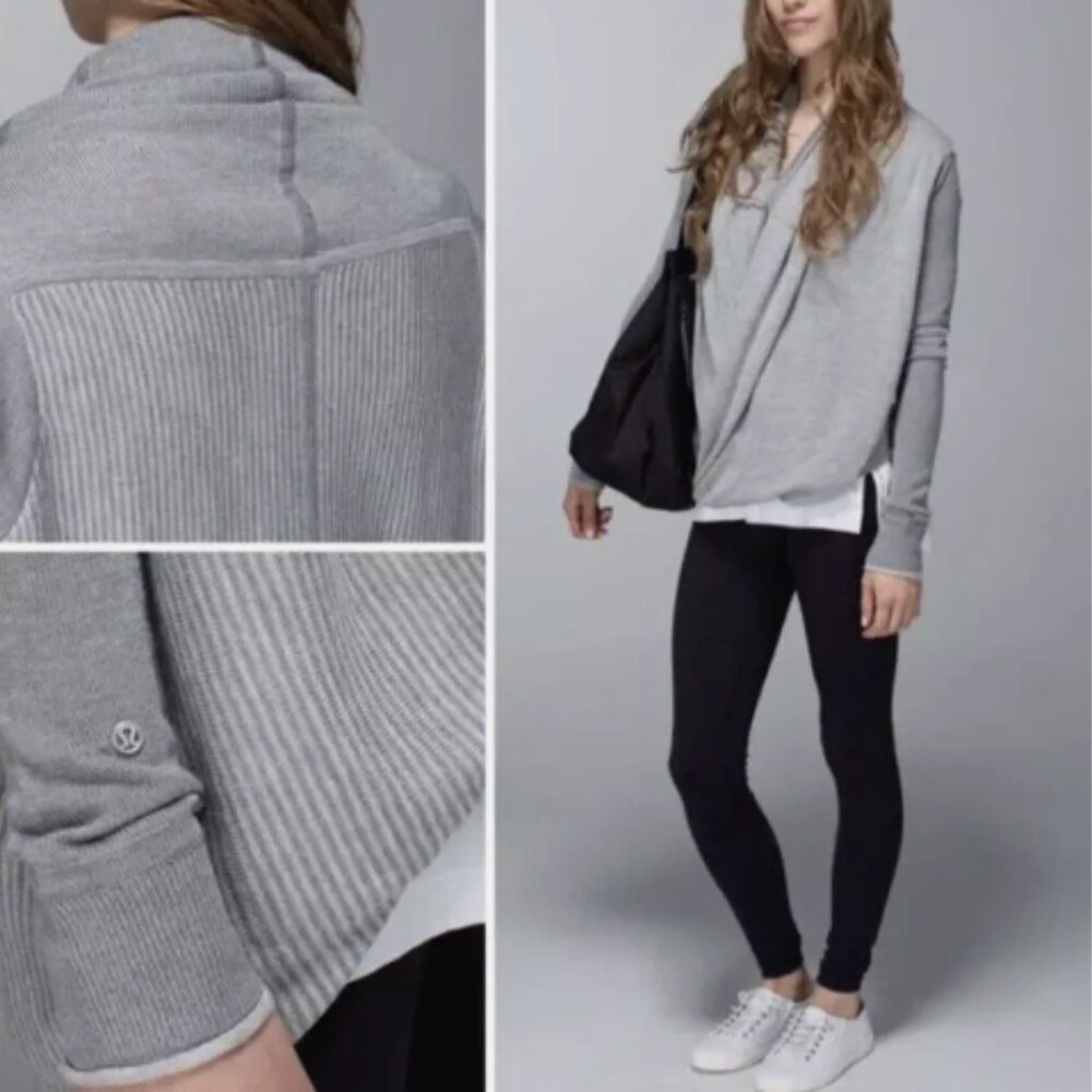 LULULEMON | Heathered Heathered Grey Wrap Top